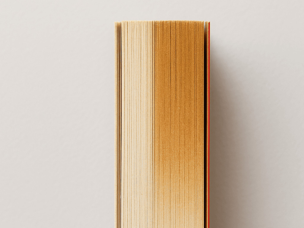 日焼けした本を紙やすりで削る修復方法