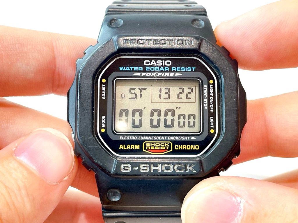 GショックDW5600Eのストップウォッチ使い方のアイキャッチ画像